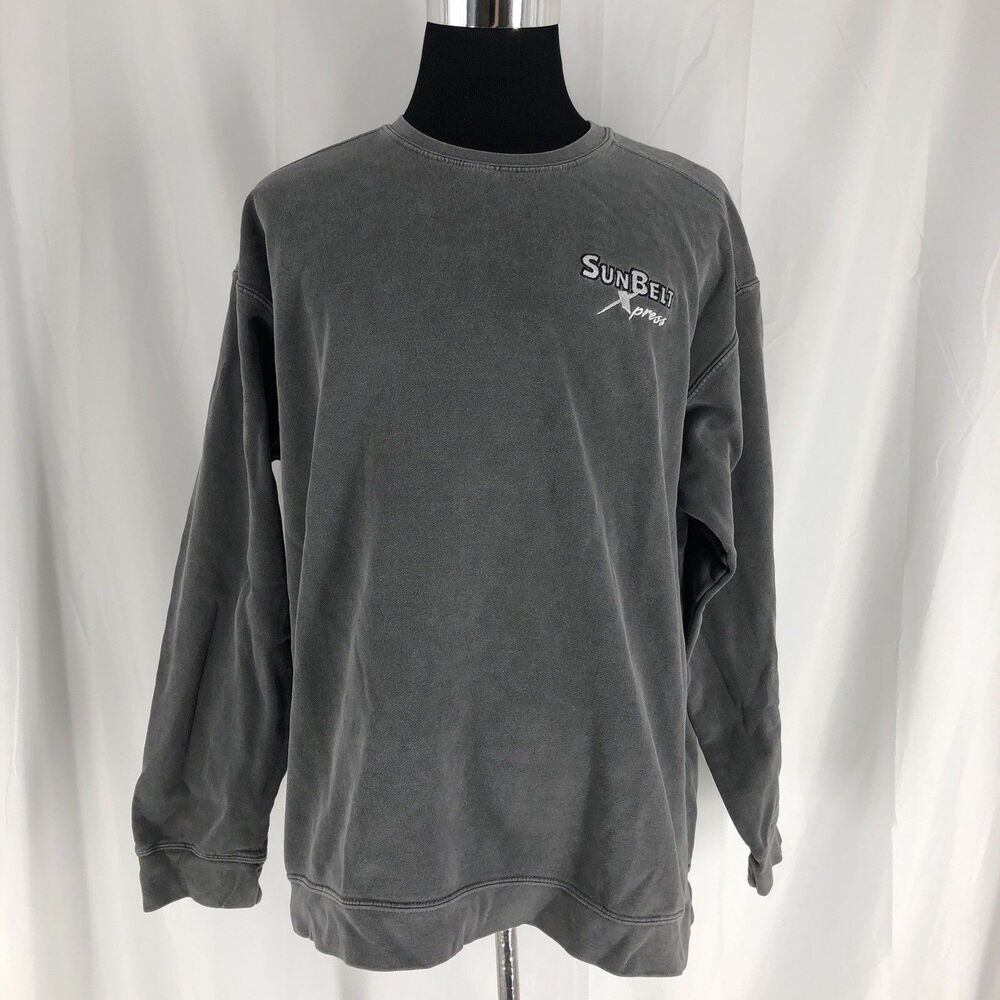 Sun Belt XPress Men's Sweatshirt Pullover Crew Neck Long Sleeve Sz. XL Gray